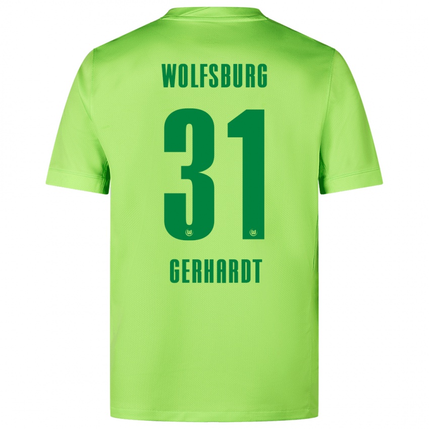 Damen Yannick Gerhardt #31 Fluoreszierendes Grün Heimtrikot Trikot 2024/25 T-Shirt Österreich