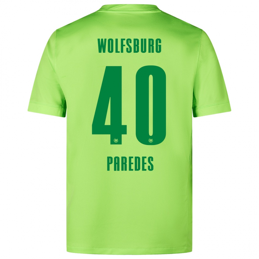 Damen Kevin Paredes #40 Fluoreszierendes Grün Heimtrikot Trikot 2024/25 T-Shirt Österreich