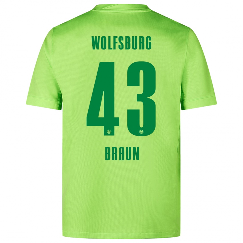 Damen Manuel Braun #43 Fluoreszierendes Grün Heimtrikot Trikot 2024/25 T-Shirt Österreich