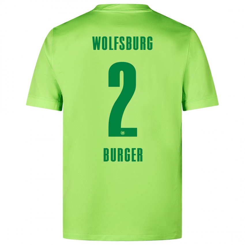 Damen Jan Bürger #2 Fluoreszierendes Grün Heimtrikot Trikot 2024/25 T-Shirt Österreich