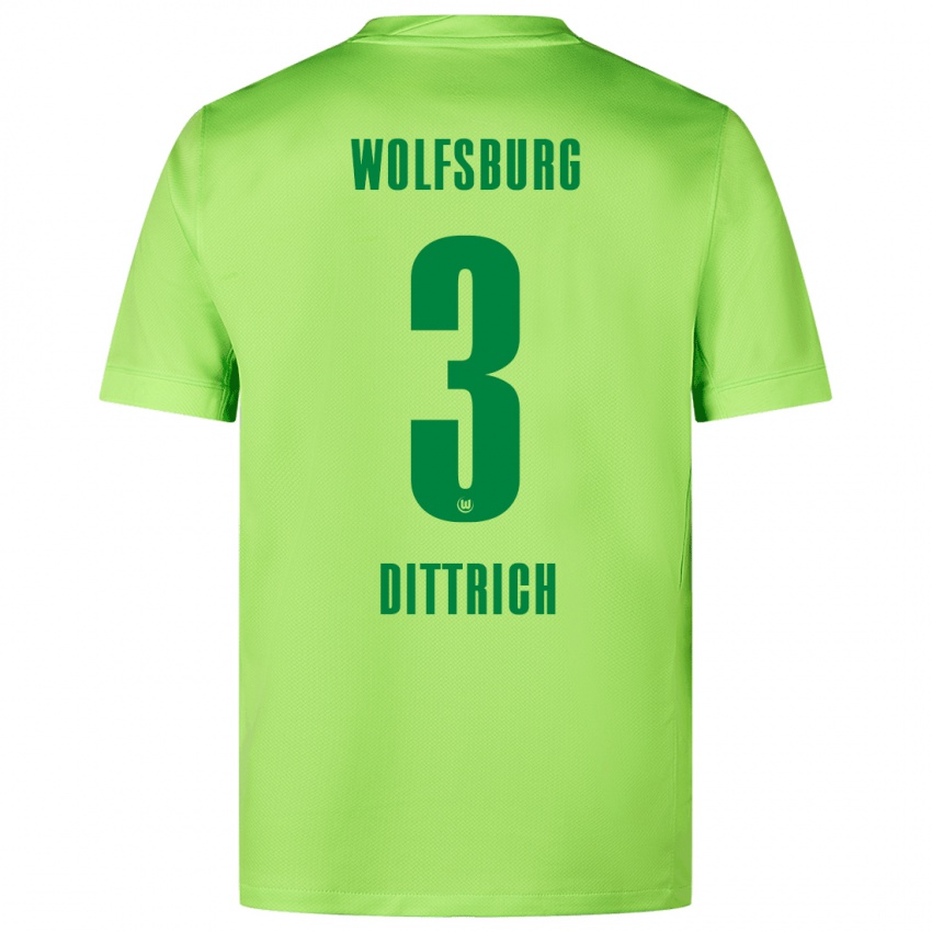 Damen Elia Dittrich #3 Fluoreszierendes Grün Heimtrikot Trikot 2024/25 T-Shirt Österreich