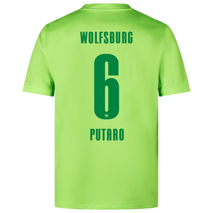 Damen Luca Putaro #6 Fluoreszierendes Grün Heimtrikot Trikot 2024/25 T-Shirt Österreich