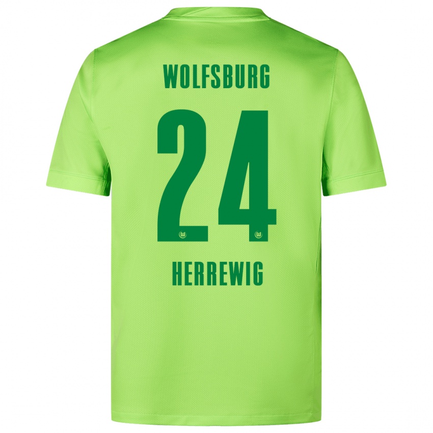 Damen Max Herrewig #24 Fluoreszierendes Grün Heimtrikot Trikot 2024/25 T-Shirt Österreich