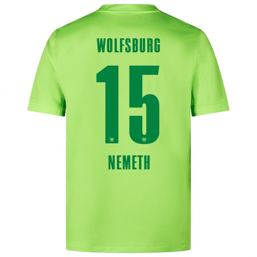 Damen Diána Németh #15 Fluoreszierendes Grün Heimtrikot Trikot 2024/25 T-Shirt Österreich