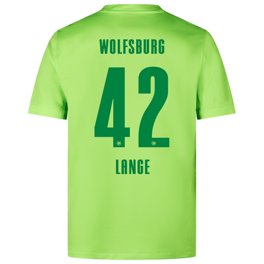 Damen Felix Lange #42 Fluoreszierendes Grün Heimtrikot Trikot 2024/25 T-Shirt Österreich