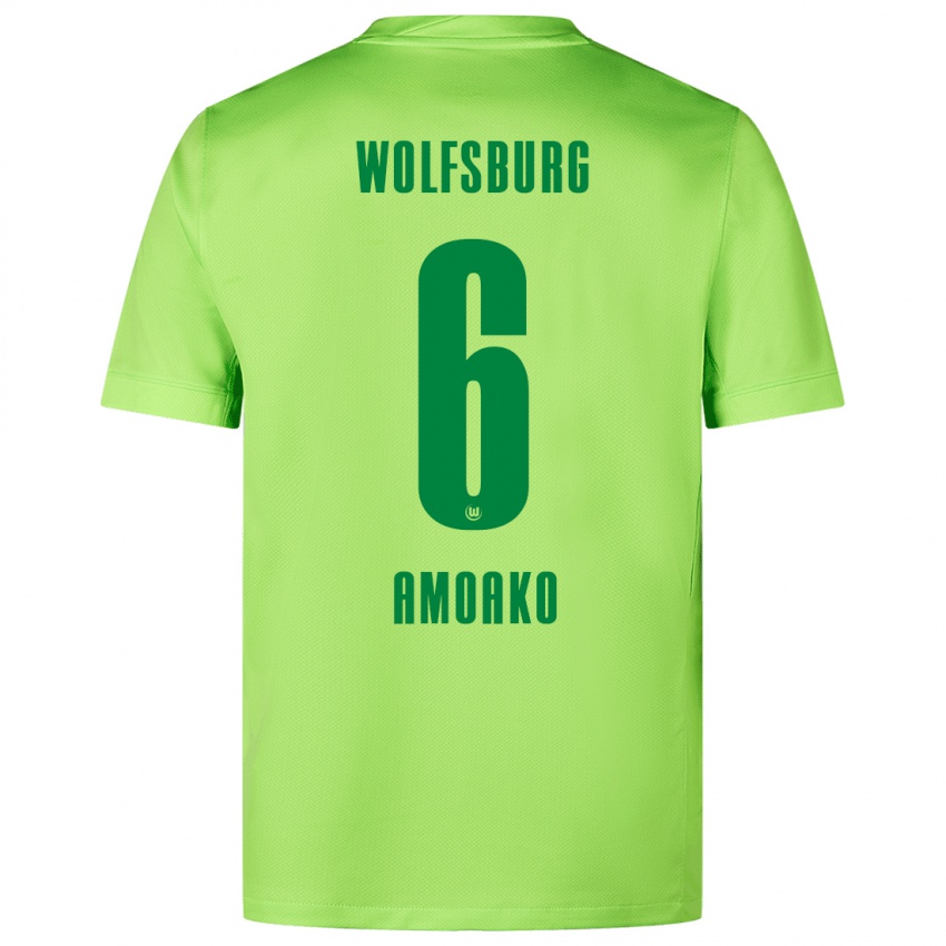 Damen Kofi Jeremy Amoako #6 Fluoreszierendes Grün Heimtrikot Trikot 2024/25 T-Shirt Österreich