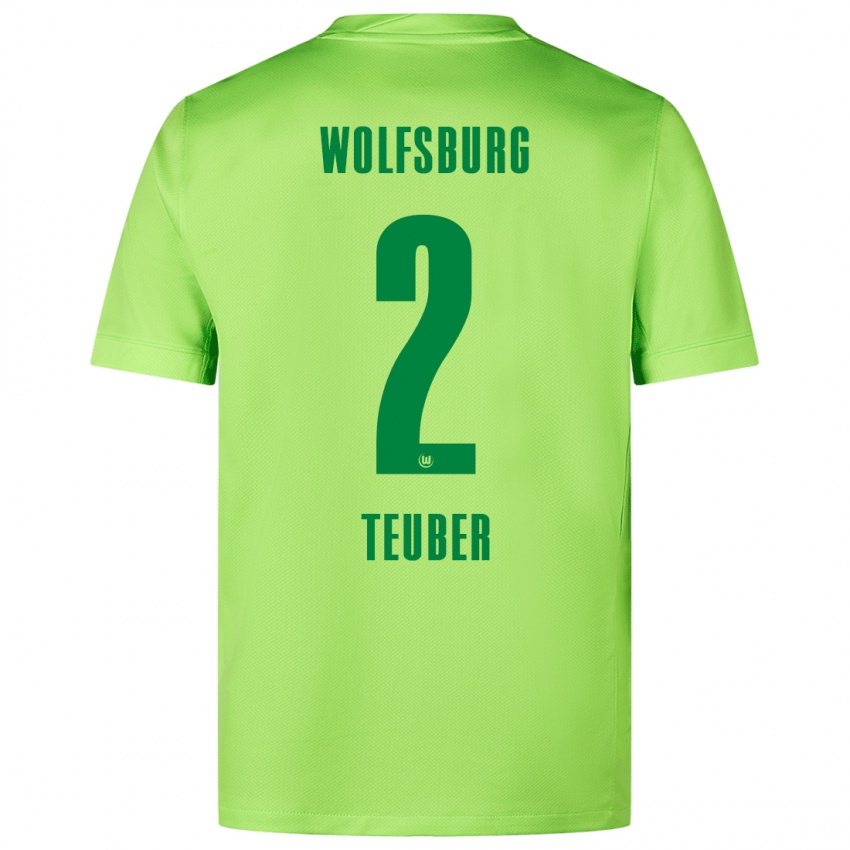 Damen Julius Teuber #2 Fluoreszierendes Grün Heimtrikot Trikot 2024/25 T-Shirt Österreich