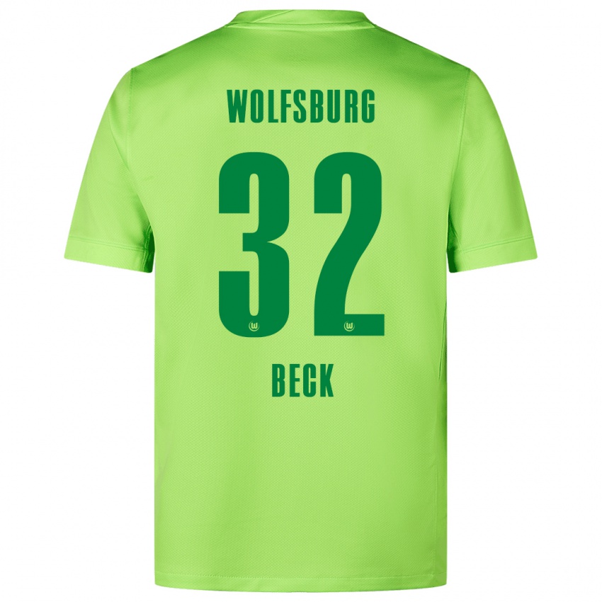 Damen Kiara Beck #32 Fluoreszierendes Grün Heimtrikot Trikot 2024/25 T-Shirt Österreich