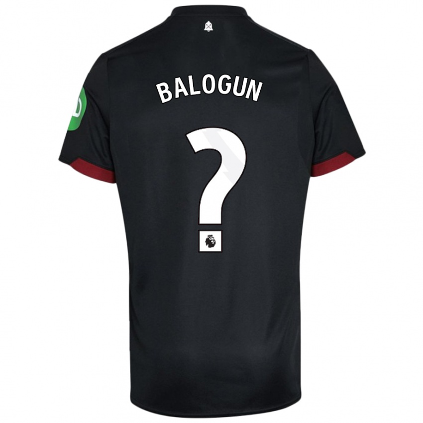 Damen Majid Balogun #0 Schwarz Weiß Auswärtstrikot Trikot 2024/25 T-Shirt Österreich