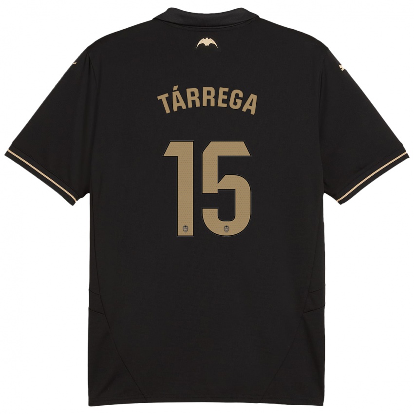 Damen César Tárrega #15 Schwarz Auswärtstrikot Trikot 2024/25 T-Shirt Österreich