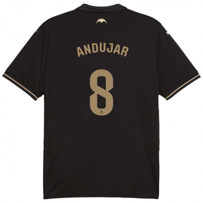 Damen Candela Andujar #8 Schwarz Auswärtstrikot Trikot 2024/25 T-Shirt Österreich