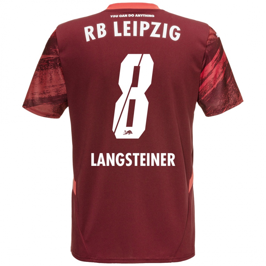 Damen Toni Langsteiner #8 Burgunderrot Auswärtstrikot Trikot 2024/25 T-Shirt Österreich