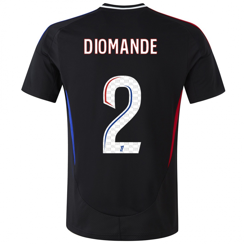 Damen Sinaly Diomande #2 Schwarz Auswärtstrikot Trikot 2024/25 T-Shirt Österreich