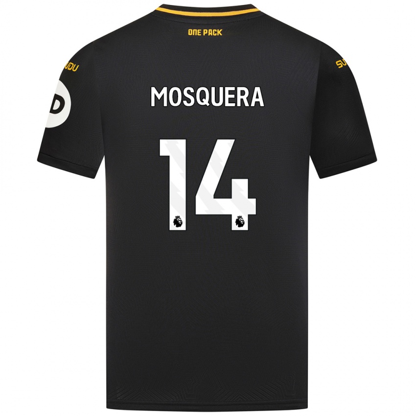 Damen Yerson Mosquera #14 Schwarz Auswärtstrikot Trikot 2024/25 T-Shirt Österreich