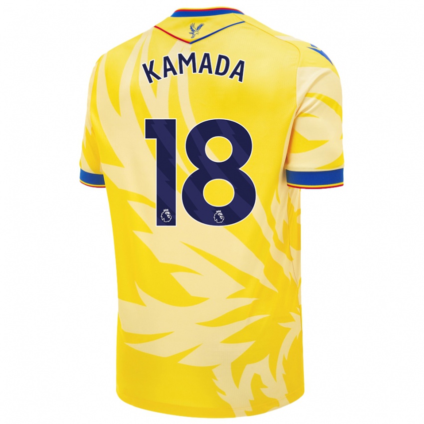 Damen Daichi Kamada #18 Gelb Auswärtstrikot Trikot 2024/25 T-Shirt Österreich