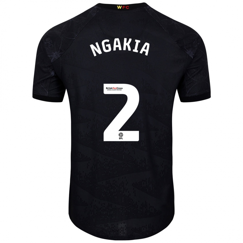 Damen Jeremy Ngakia #2 Schwarz Weiß Auswärtstrikot Trikot 2024/25 T-Shirt Österreich