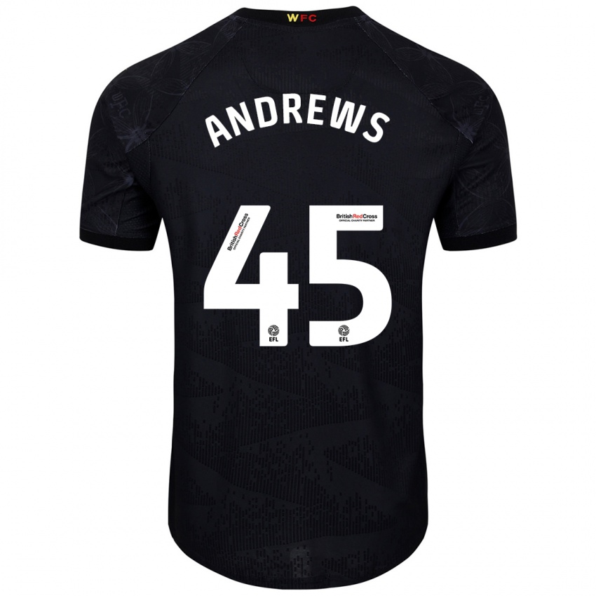 Damen Ryan Andrews #45 Schwarz Weiß Auswärtstrikot Trikot 2024/25 T-Shirt Österreich