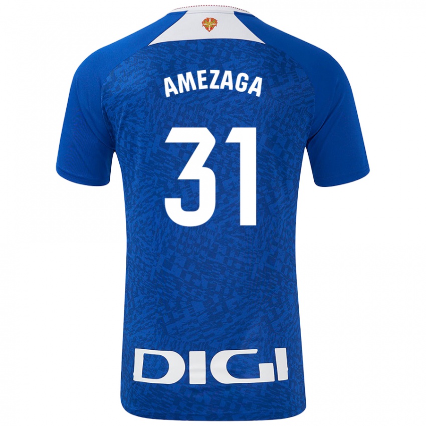 Damen Jone Amezaga #31 Königsblau Auswärtstrikot Trikot 2024/25 T-Shirt Österreich