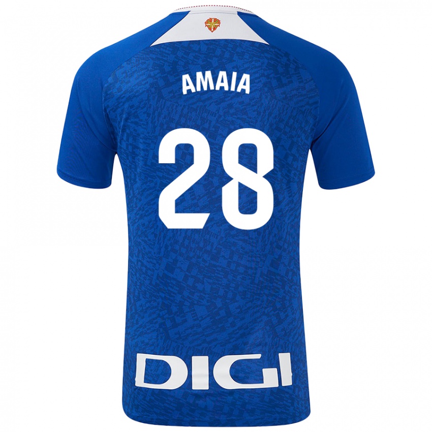 Damen Amaia Martinez De La Peña #28 Königsblau Auswärtstrikot Trikot 2024/25 T-Shirt Österreich