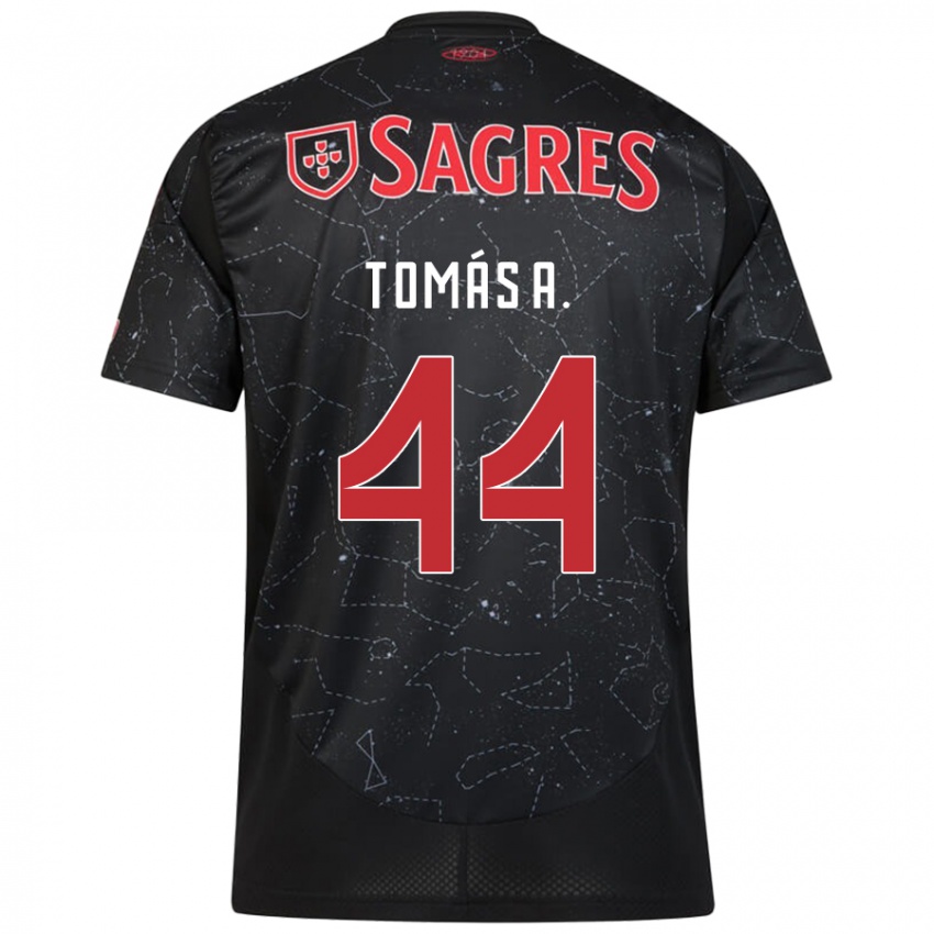 Damen Tomas Araujo #44 Schwarz Rot Auswärtstrikot Trikot 2024/25 T-Shirt Österreich