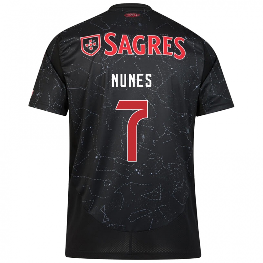 Damen Bernardo Nunes #7 Schwarz Rot Auswärtstrikot Trikot 2024/25 T-Shirt Österreich