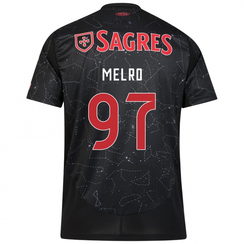 Damen José Melro #97 Schwarz Rot Auswärtstrikot Trikot 2024/25 T-Shirt Österreich