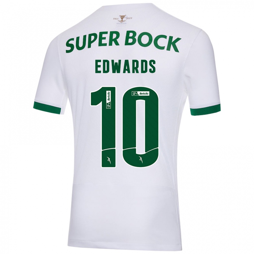 Damen Marcus Edwards #10 Weiß Grün Auswärtstrikot Trikot 2024/25 T-Shirt Österreich