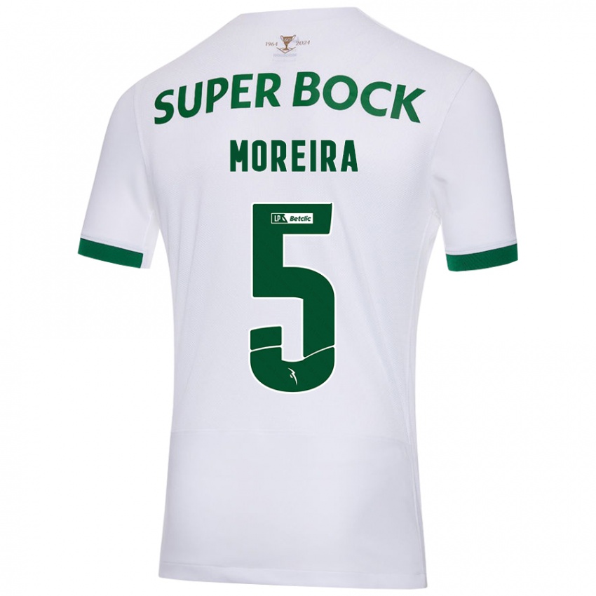 Damen David Moreira #5 Weiß Grün Auswärtstrikot Trikot 2024/25 T-Shirt Österreich