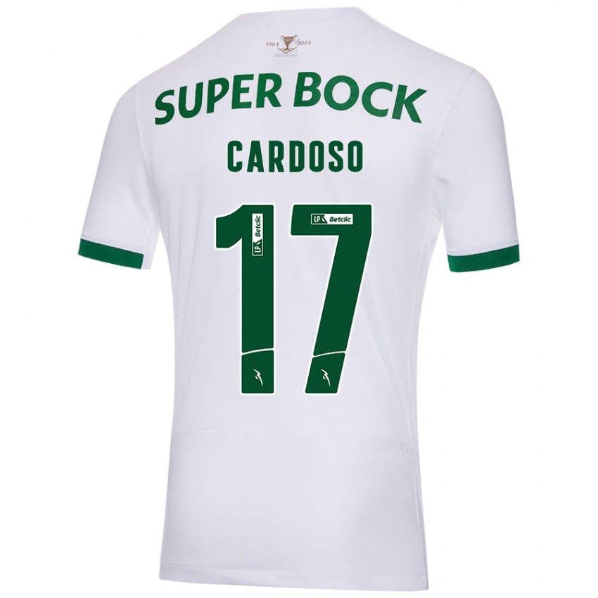 Damen Diogo Cardoso #17 Weiß Grün Auswärtstrikot Trikot 2024/25 T-Shirt Österreich