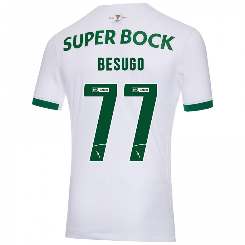 Damen Rafael Besugo #77 Weiß Grün Auswärtstrikot Trikot 2024/25 T-Shirt Österreich