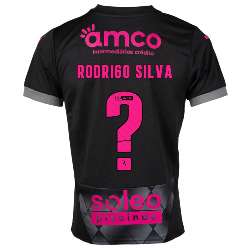 Damen Rodrigo Silva #0 Schwarz Rosa Auswärtstrikot Trikot 2024/25 T-Shirt Österreich