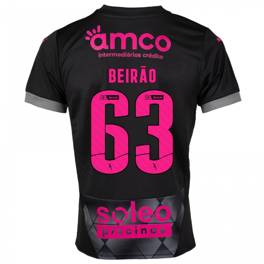 Damen Rodrigo Beirão #63 Schwarz Rosa Auswärtstrikot Trikot 2024/25 T-Shirt Österreich