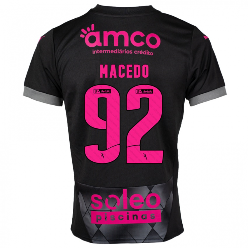 Damen Rodrigo Macedo #92 Schwarz Rosa Auswärtstrikot Trikot 2024/25 T-Shirt Österreich