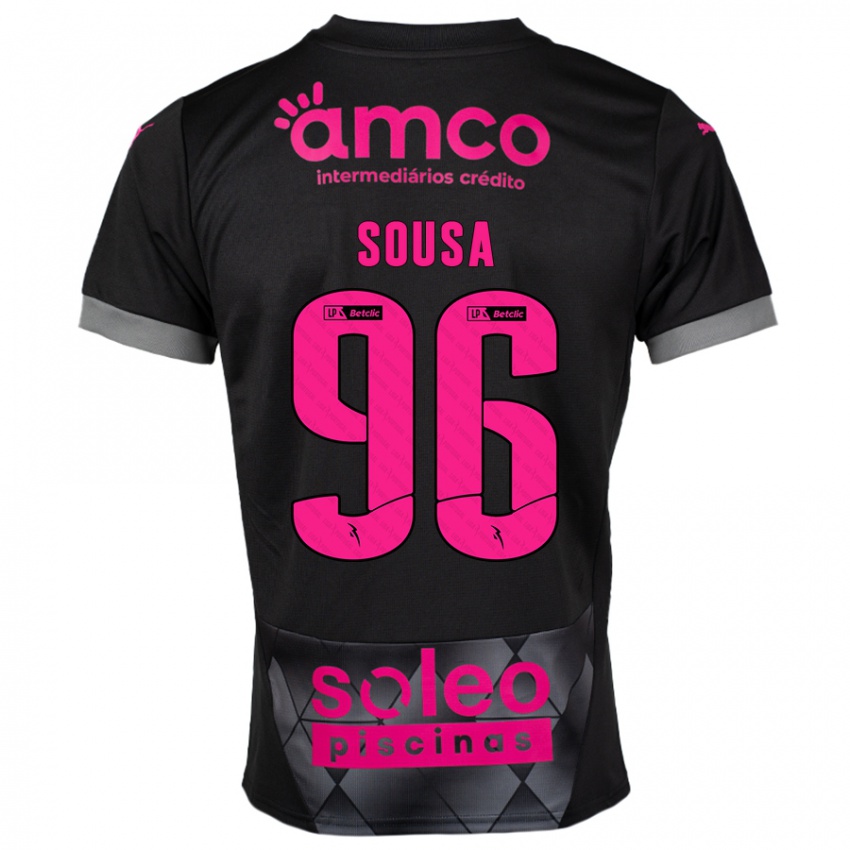 Damen Afonso Sousa #96 Schwarz Rosa Auswärtstrikot Trikot 2024/25 T-Shirt Österreich