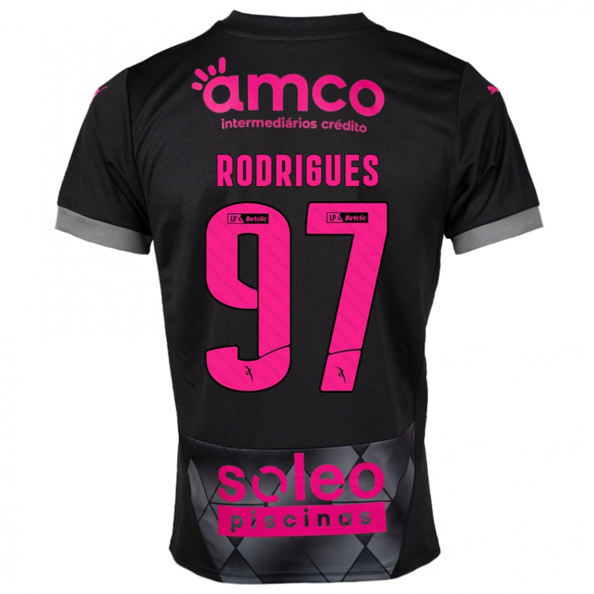 Damen Dinis Rodrigues #97 Schwarz Rosa Auswärtstrikot Trikot 2024/25 T-Shirt Österreich