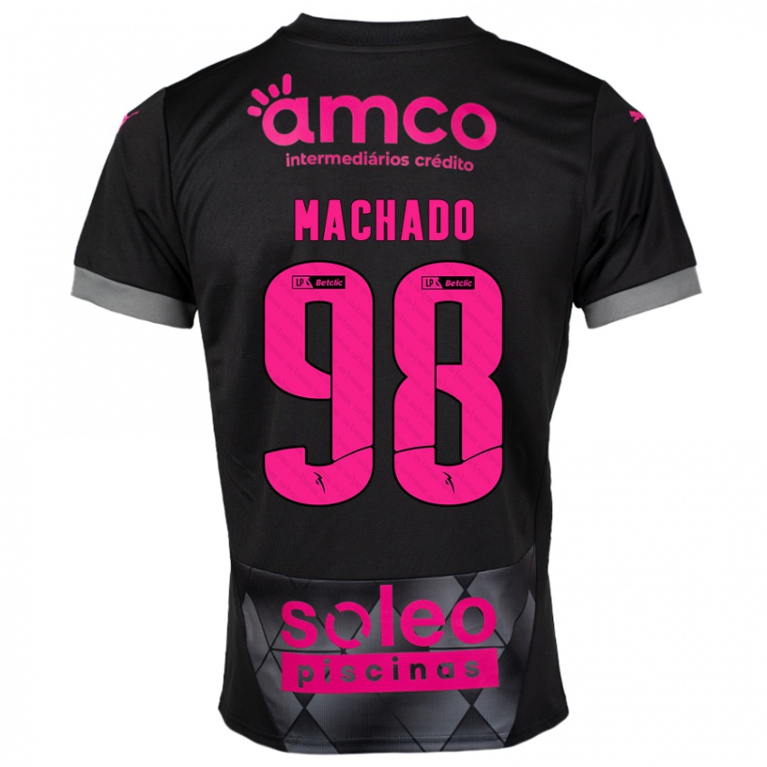 Damen Gonçalo Machado #98 Schwarz Rosa Auswärtstrikot Trikot 2024/25 T-Shirt Österreich