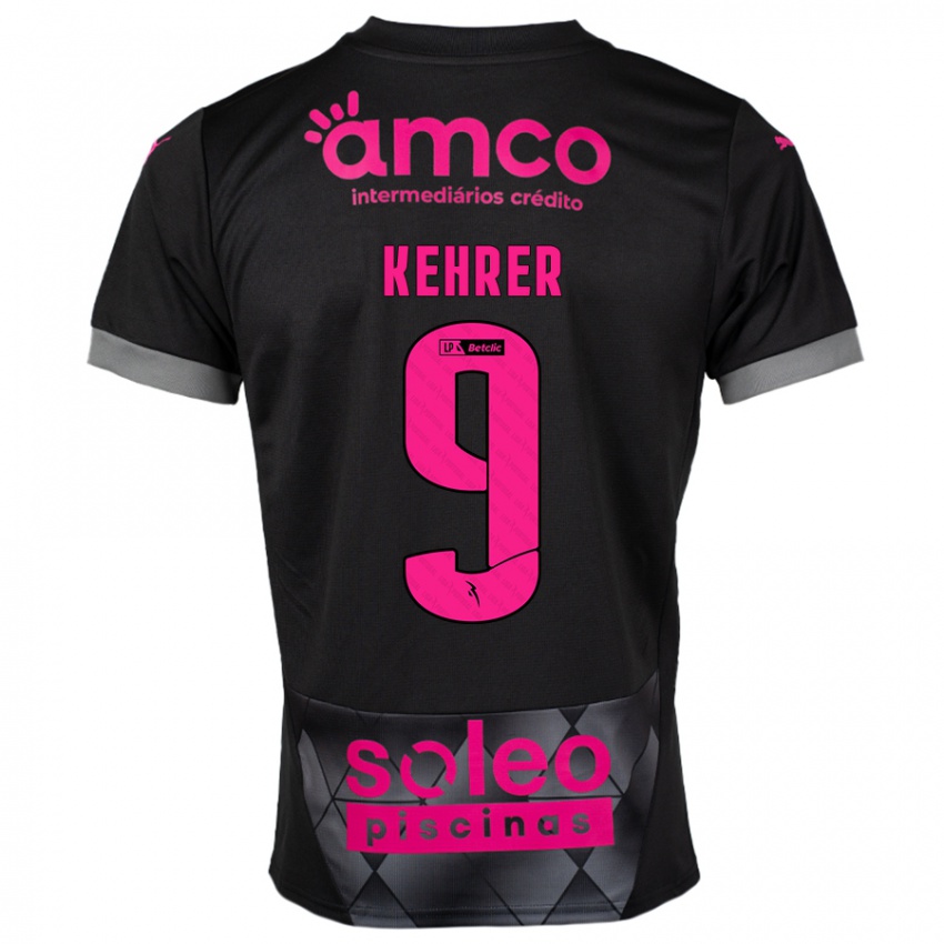 Damen Caroline Kehrer #9 Schwarz Rosa Auswärtstrikot Trikot 2024/25 T-Shirt Österreich