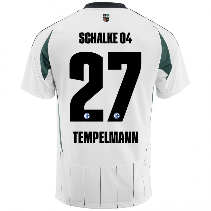 Damen Lino Tempelmann #27 Weiß Grün Auswärtstrikot Trikot 2024/25 T-Shirt Österreich