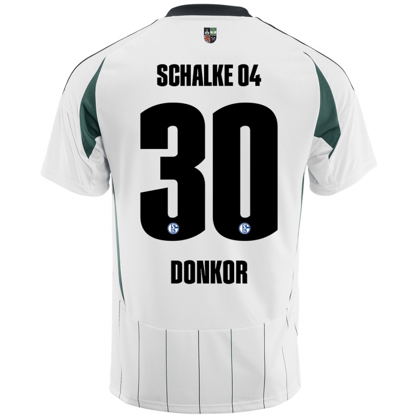 Damen Anton Donkor #30 Weiß Grün Auswärtstrikot Trikot 2024/25 T-Shirt Österreich