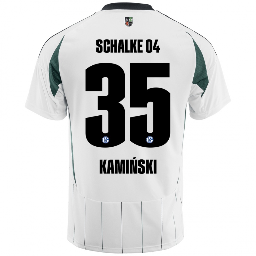 Damen Marcin Kaminski #35 Weiß Grün Auswärtstrikot Trikot 2024/25 T-Shirt Österreich