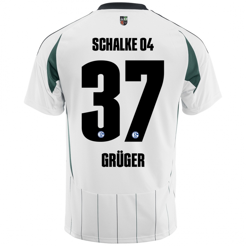 Damen Max Grüger #37 Weiß Grün Auswärtstrikot Trikot 2024/25 T-Shirt Österreich