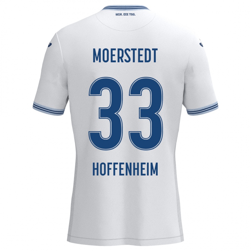 Damen Max Moerstedt #33 Weiß Blau Auswärtstrikot Trikot 2024/25 T-Shirt Österreich