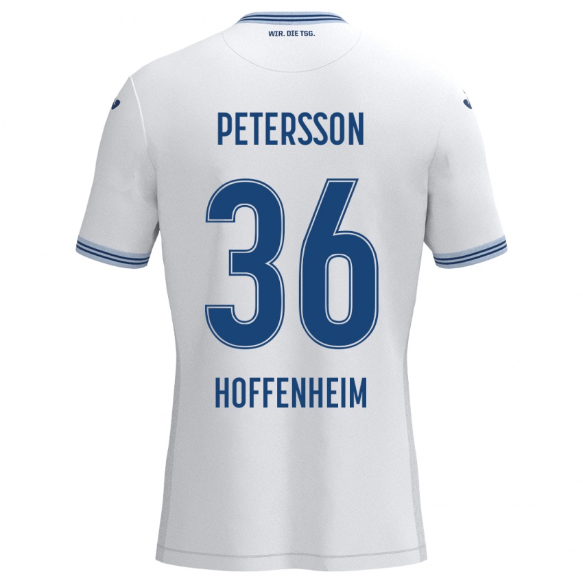 Damen Lúkas Petersson #36 Weiß Blau Auswärtstrikot Trikot 2024/25 T-Shirt Österreich