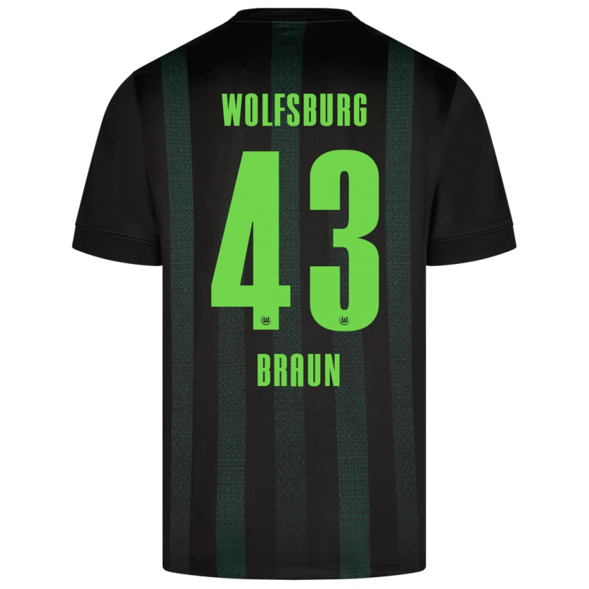 Damen Manuel Braun #43 Dunkelgrün Auswärtstrikot Trikot 2024/25 T-Shirt Österreich