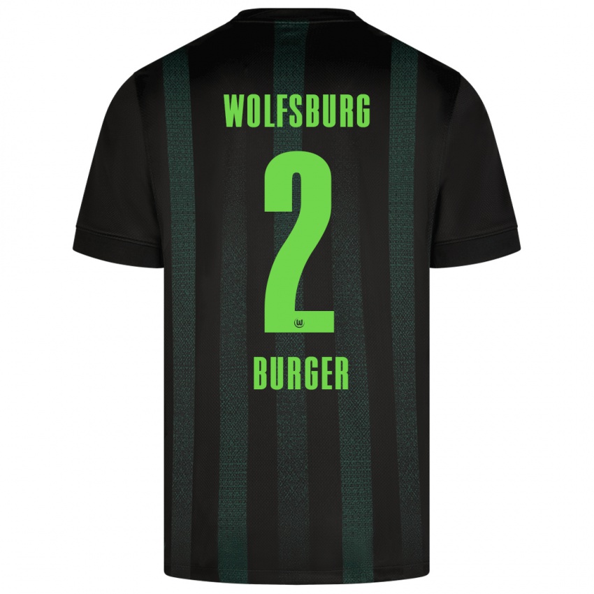 Damen Jan Bürger #2 Dunkelgrün Auswärtstrikot Trikot 2024/25 T-Shirt Österreich