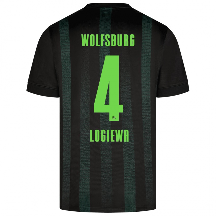 Damen Luca Logiewa #4 Dunkelgrün Auswärtstrikot Trikot 2024/25 T-Shirt Österreich