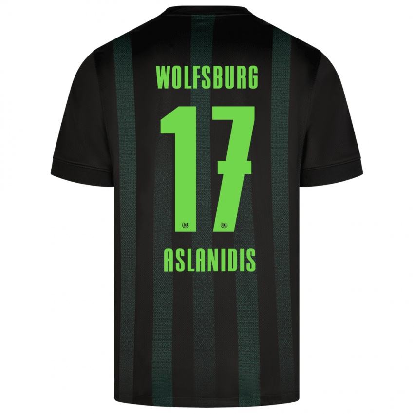 Damen Elijas Aslanidis #17 Dunkelgrün Auswärtstrikot Trikot 2024/25 T-Shirt Österreich