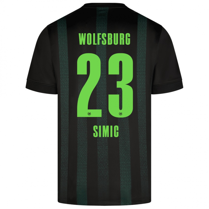 Damen Karlo Simic #23 Dunkelgrün Auswärtstrikot Trikot 2024/25 T-Shirt Österreich