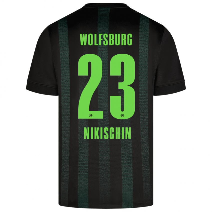 Damen Adrian Nikischin #23 Dunkelgrün Auswärtstrikot Trikot 2024/25 T-Shirt Österreich