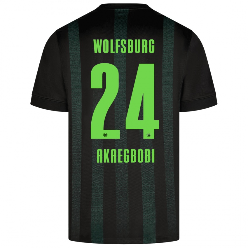 Damen Jonathan Akaegbobi #24 Dunkelgrün Auswärtstrikot Trikot 2024/25 T-Shirt Österreich